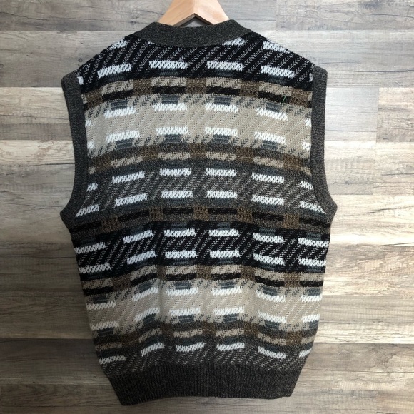 Vintage Wool Mohair Blend Button Up Cozy Sweater Vest Medium - Picture 7 of 9